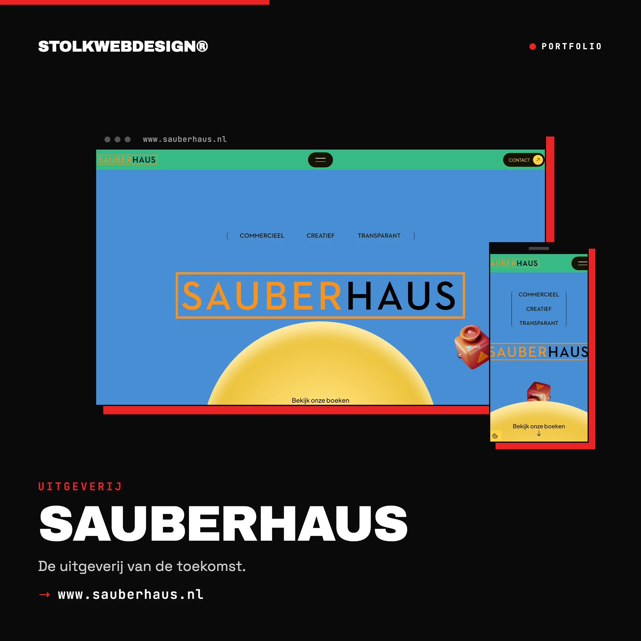 Website Sauberhaus door Stolkwebdesign