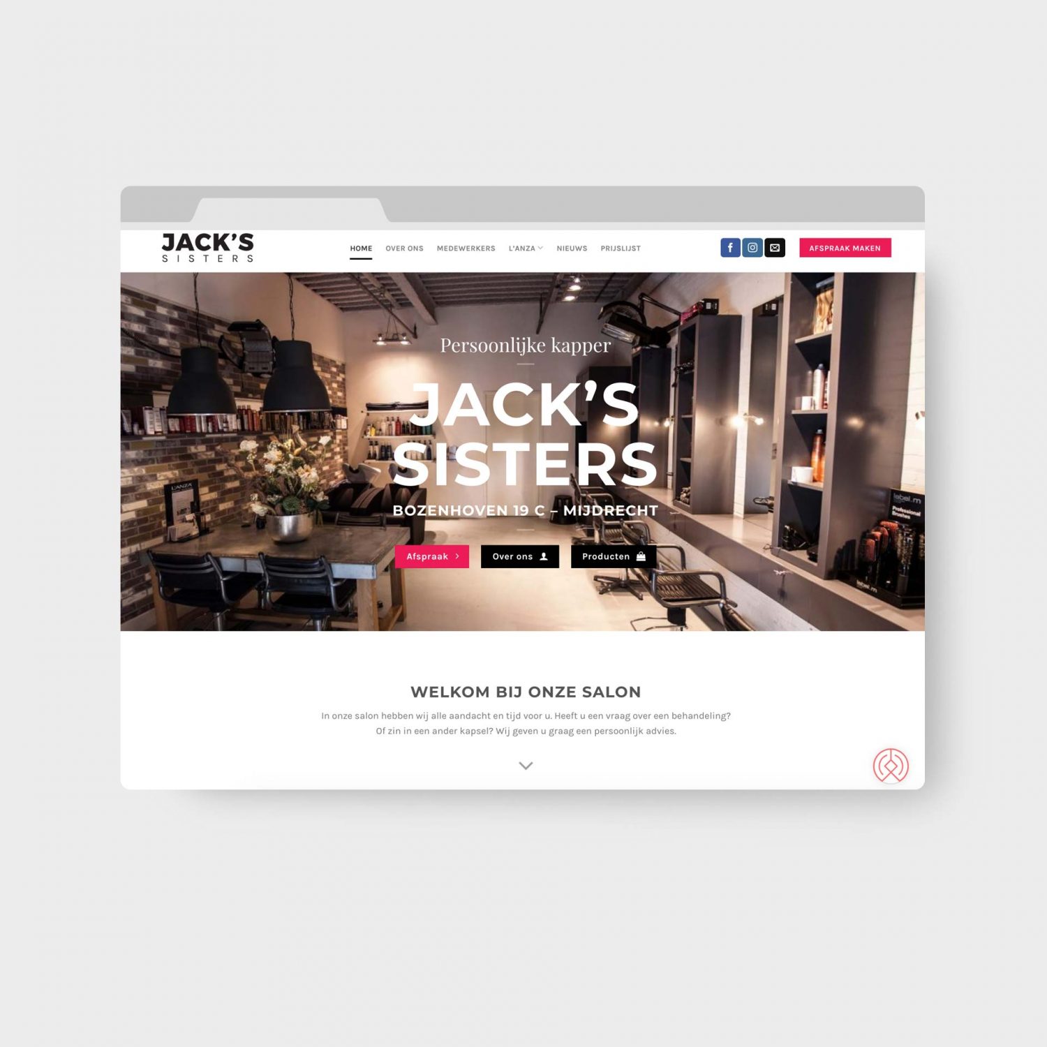Jacks Sisters Website - Wordpress Webdesigner Uithoorn